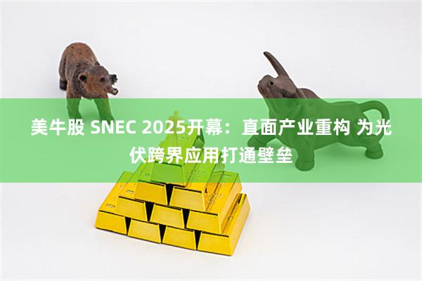 美牛股 SNEC 2025开幕：直面产业重构 为光伏跨界应用打通壁垒